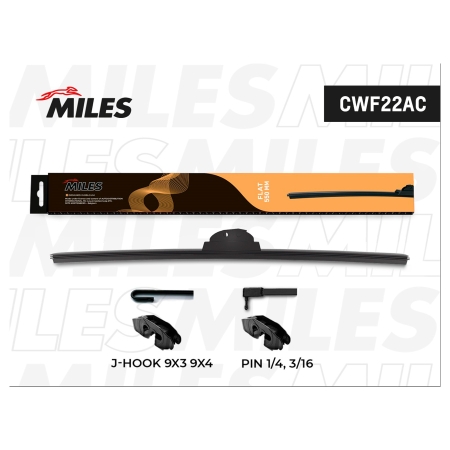 Щетка стеклоочистителя 22" (55 см) (бескаркасная) Miles