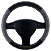 Оплетка на руль (M) (кожа, волна, чёрный перфорация + темно-серый) TT-Tuning RS09