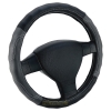 Оплетка на руль (M) (кожа, волна, чёрный перфорация + темно-серый) TT-Tuning RS09