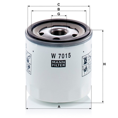Фильтр масляный W 7015 Mann