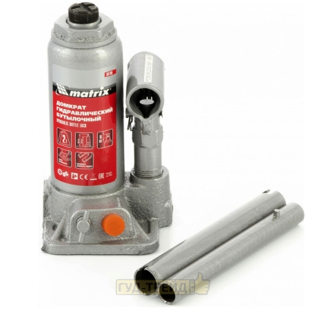 Домкрат бутылочный 2 т (158-308 мм) Matrix 50760